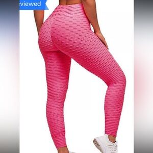 Pink Honeycomb Booty Sculpting Leggings